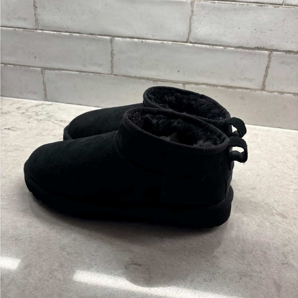 Black Suede Ankle Boots - Picture 3 of 5